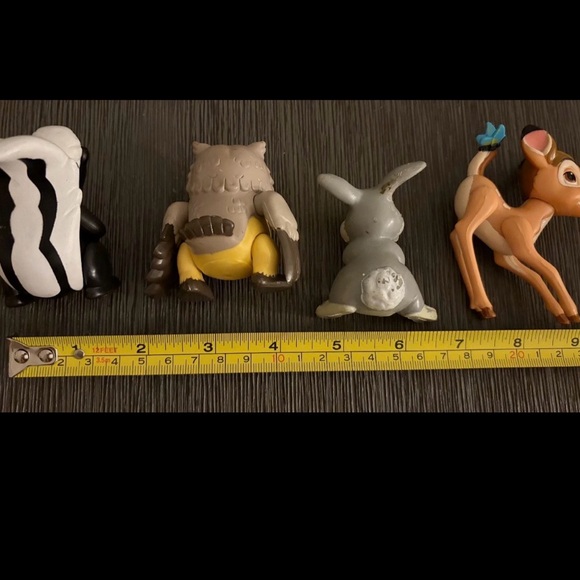 Vintage Disney Bambi plastic figurines, Bambi Flower Thumper Owl - Picture 3 of 4